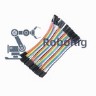 40pcs Dupont Wire Jumper Cables 10cm Female To Female 1p-1p For Arduino