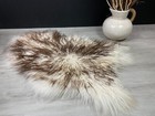 Long Wool Tanning Brown Sheepskin Rug Real Genuine Pelt Home Decor Gift Throw
