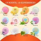 Bath Bombs Salt Balls 12 Pcs Gift Set vanilla Menthol Rose Extract Essential Oil