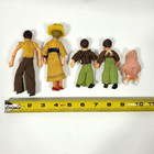 Vintage Miniature Shackman Family Set Of 5 Baby Doll Soft Rubber Dollhouse Bendy