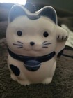 Japanese Clay Bell Ceramic Asian Antiques Beckoning Cat 