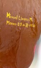 Miguel Linares 1975 Mexican Large Papier Mache Skull Calavera Signed