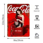 Coca-cola Coke Soda Pop Cola   Rustic Metal Sign Retro Sexy Girl Santa