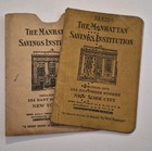 Vintage 1928 The Manhattan Saving Institution New York Bank Savings Book W Envlp
