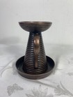 Brass Chamber Candle Stick Holder With Handle Copper Finish 