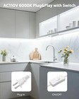 24in Under Cabinet Led Strip Light Plug In Waterproof 110v White Tape Lamp