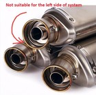 440mm Universal Exhaust Pipe 51mm Muffler Tip With Db Killer For Motorcycle Atv