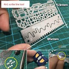 1 100 1 144 Circular angle scribing Auxiliary Ruler Template Model Craft Tools