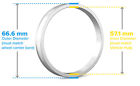 4pc Aluminum Hubcentric Rings Hubring   57 1mm Hub To 66 6mm Wheel   For Audi Vw