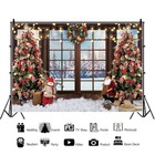 8x6ft Christmas Backdrop Winter Window Photography Background Party Decorations