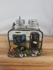 Rustic Black Bear Camper Caravan Salt And Pepper Shaker Set Cabin Lodge Rv Decor