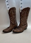 Womens Brown Western Cowboy Boots Contrast Stitching Pull On Eu 41 Us 10