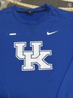 Nike Kentucky Wildcats Ncaa Basketball Blue Dri Fit Pullover Sweatshirt Mens L