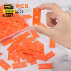 Plastic Razor Blades  200 Pcs Double Edged Safety Scraper Blades  Plastic Scrape