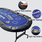 8 Player Folding Poker Table With 2 Interchangeable Game Mats  Texas Holdem Poke