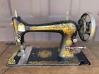 Antique - 1895-1910 Singer Treadle Sewing Machine  Gold Sphinx Golden   Table