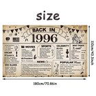 Darunaxy 30th Birthday Party Decorations  Vintage Back In 1996 Banner 30 Year   