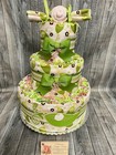 Sweet Pea Baby Diaper Cake Shower Gift Centerpiece Newborn Present Peas In A Pod