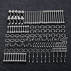  55-150pcs Body Piercing Jewelry Lot 14g 16g 20g Stainless Steel 150pcs-silver