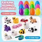 Mgparty Prefilled Easter Eggs With 3d Printed Animal Toys Inside  12 Colorful 