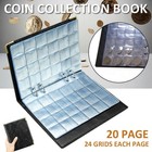 2pcs 480 Pocket World Coins Storage Book Capacity Folder Collection Holder Album