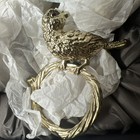 L   objet Gold Plated Bird Napkin Rings Swarovski Crystals - Set Of 4 New