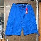Men s Belted Classic-fit Cargo Shorts Multi-pocket  size 32-38  Nwt You Choose