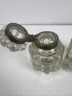 2 Antique Victorian Glass  Ink Well Heavy Duty Thick Glass Beautiful