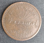 Vintage Gasamat Half Buck Merchandise Trade Token-32mm  T121