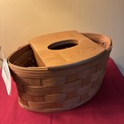 Longaberger Medium Metropolitan Basket Set  Warm Brown - W protector  Tissue Lid