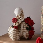 Octdays Skull Statue Home Decor  White Skeleton Figurines For Shelf Mantel De   