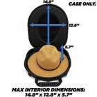 Casematix Hard Hat Travel Case For Fedora  Panama   Bowler Hats Brim 3in