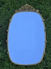Vintage Matson Gold Gilded Floral Vanity Mirror Tray Hollywood Regency 17 5 Inch