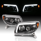For 2006-2009 Toyota 4runner Led Tube Bar Projector Black Replacement Headlights