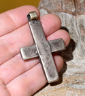 Antique Ethiopian Coptic Christian Cross Engraved Silver Pendant Ethiopia Africa