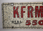 Rare Old Vintage 1950s Kfrm 550 Am Radio Dial 550 Farm Sign Salina Kansas Sign