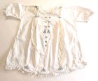 Antique 1920s Baby Layette Set Embroidered Gown Mrs Days Ideal Shoes Silk Bonnet