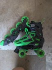Roller Derby Youth Adjustable Inline Skates And Rollerblades - Green black 3-6