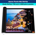 Collectix Premium Felt Puzzle Mat Roll Up - Non-slip And Large  Black