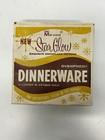 Nos Mcm Marcrest Star Glow Exquisite Snowflake 4 Pc Completer Set Plates   Bowls