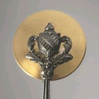 Vintage Victorian Ornate Handheld Brass Vanity Mirror 4 5  