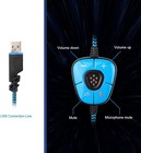 Usb Stereo Gaming Headphone 7 1 Surround Sound Pc Mac Over-ear Headset Mic Led