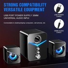 Usb Computer Led Speakers System Subwoofer Stereo Bass Control For Desktop Lapto