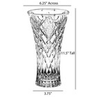 11 5 In  Round Crystal Glass Cut Flower Vase For Home Decor  Clear