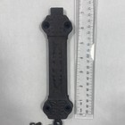 Ornate Victorian Eastlake Cast Iron Door Spring Latch Brass Chain 1890s