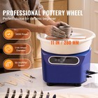 Pottery Wheel 11in Ceramic Wheel Foot Pedal Touch Screen Apron 350w Blue