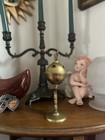 Vintage Brass Moon Stars Cherub Celestial Cone Incense Burner
