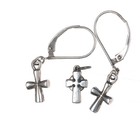 Retired James Avery Sterling Cross Earrings And Charm