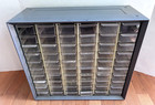 Vtg Akro Mils 60 Metal Drawer Storage Cabinet Organizer Parts New Paint Clean