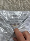 Vintage 70s 80s Men   s Oxford Blue Stripe Pinpoint Dress Shirt Men   s M Brand New